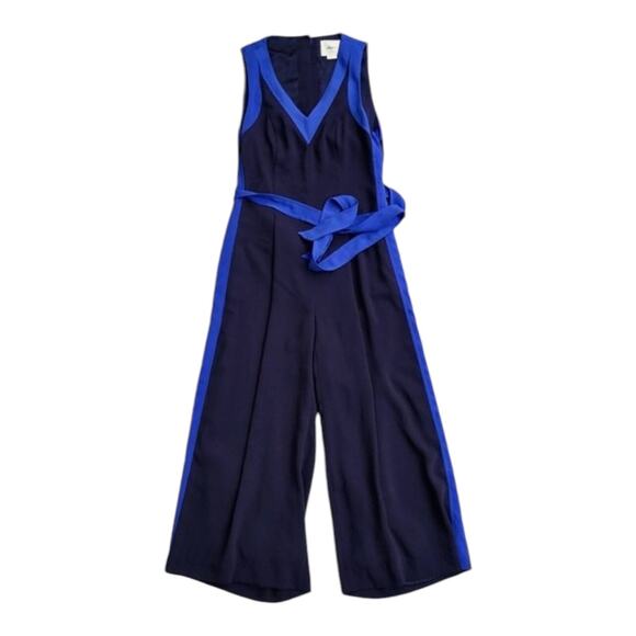 Anthropologie- Elevenses Beca Open Back Jumpsuit in navy size 0 - Picture 7 of 16